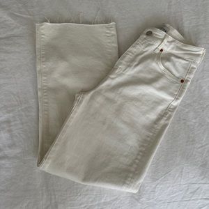 Zara wide leg crop white culottes